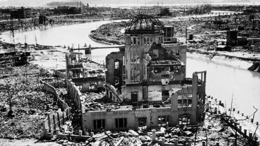 Domen i Hiroshima 1945 efter atombomben